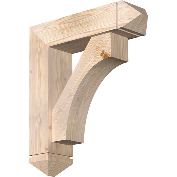 Ekena Millwork Westlake Arts and Crafts Smooth Bracket w/ Offset Brace, Douglas Fir, 7 1/2"W x 28"D x 32"H BKT0806X28X32WTL03SDF - main